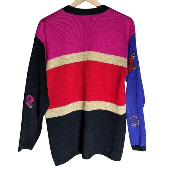 Chaus Vintage Beaded & Embroidered Cardigan Sweater - Size M - Picture 4 of 6